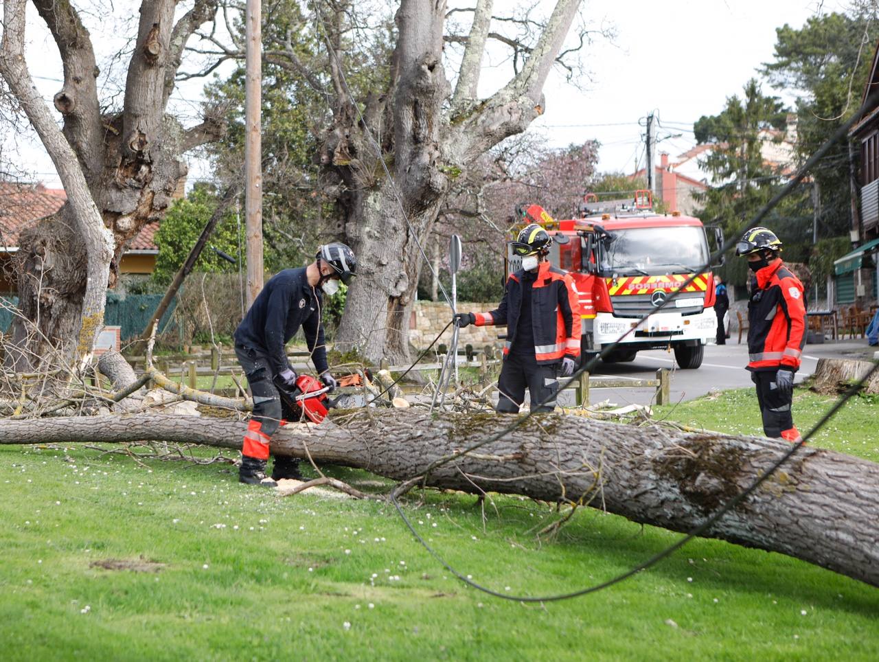 La región estará en alerta hasta el domingo, cuando las temperaturas bajarán bruscamente | La Policía Local de Gijón cierra los principales accesos al parque Isabel La Católica | El viento vuela el techo del polideportivo municipal de El Berrón