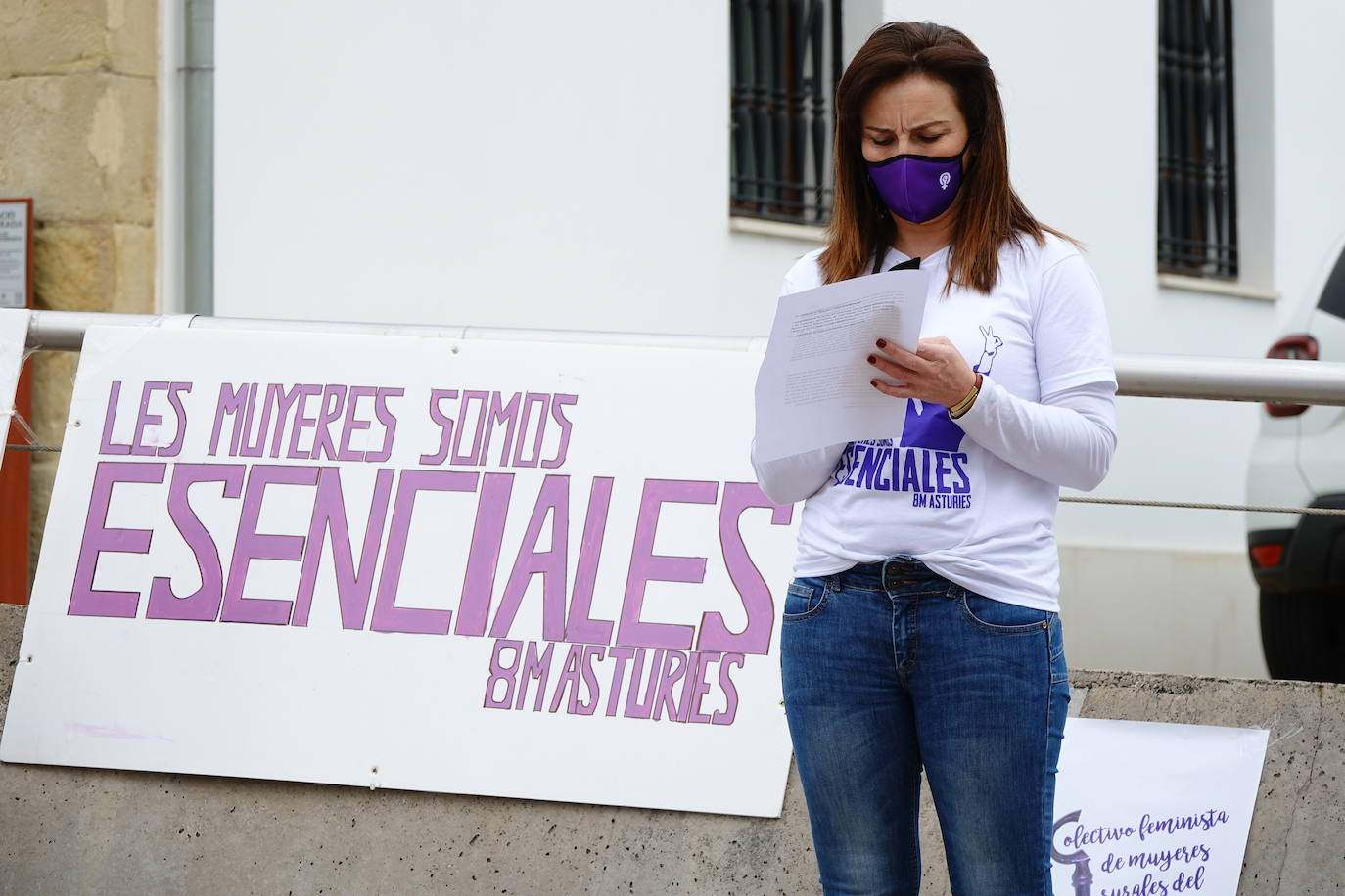 Concentraciones feministas en Gijón, Oviedo, Avilés, Siero y Colunga para presentar la protesta del Día Internacional de las Mujeres