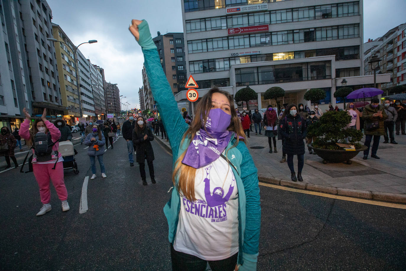 Avilés reclamó políticas de igualdad en esta jornada del 8 de marzo