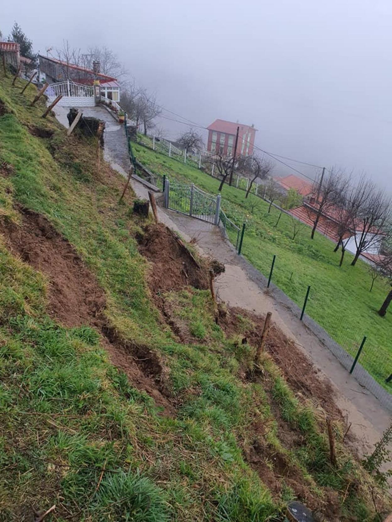 Uno de los argayos que se produjeron en el concejo de Bimenes. 