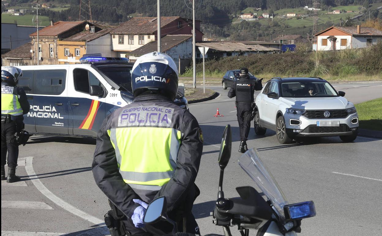 Control de tráfico de la Policia Nacional