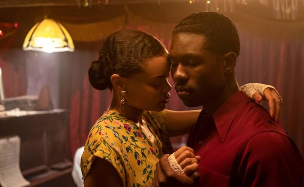 Andra Day y Trevante Rhodes en 'Los EE UU contra Billie Holiday'.