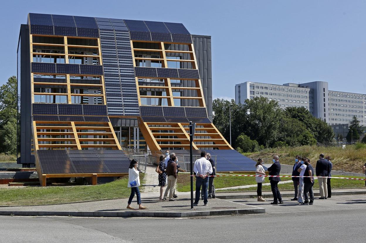 El edificio Greenspace, inaugurado en 2020, una de las últimas incorporaciones del parque. 