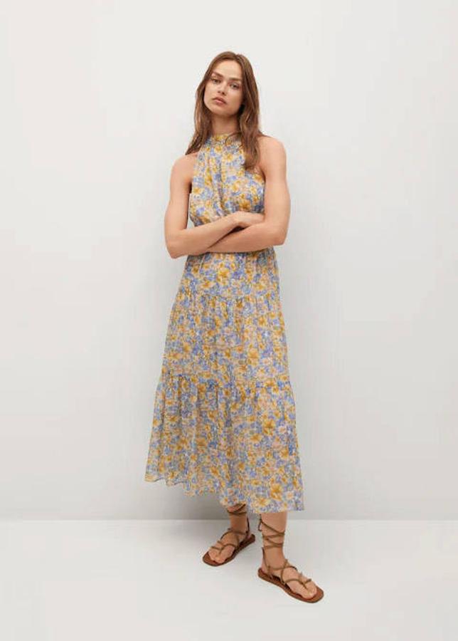 Vestido fluido y estampado de Mango, 44,99 euros.