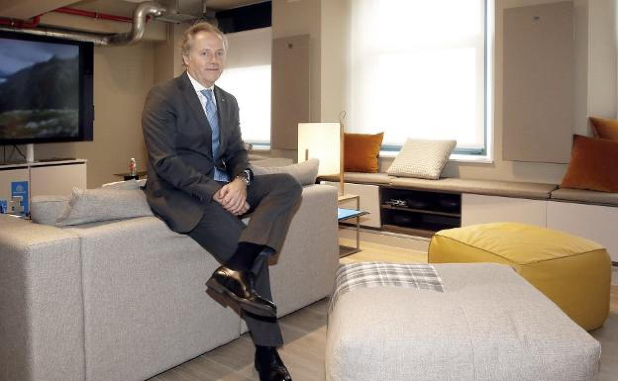 Javier Sesma, en las instalaciones del ThyssenKrupp Elevator Innovation Center 