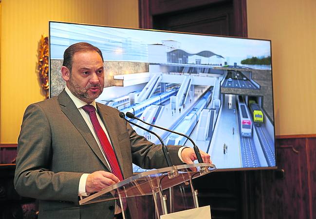 Vitoria. El ministro Ábalos presenta el proyecto de la nueva estación intermodal y soterramiento de vías.