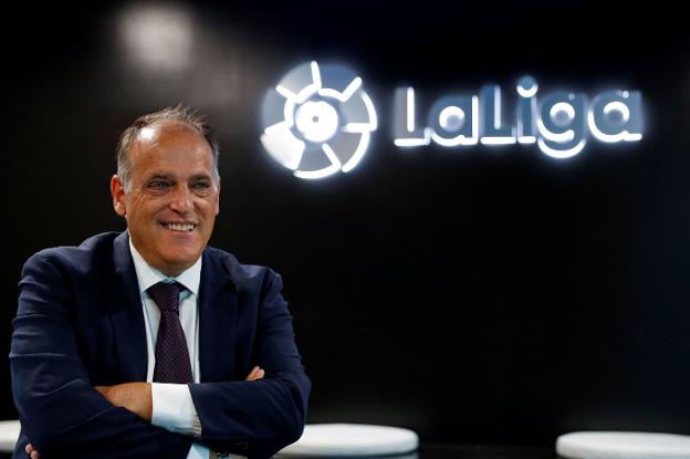 Tebas: «Este derbi es muy importante para la Liga; es uno de los grandes partidos en España»