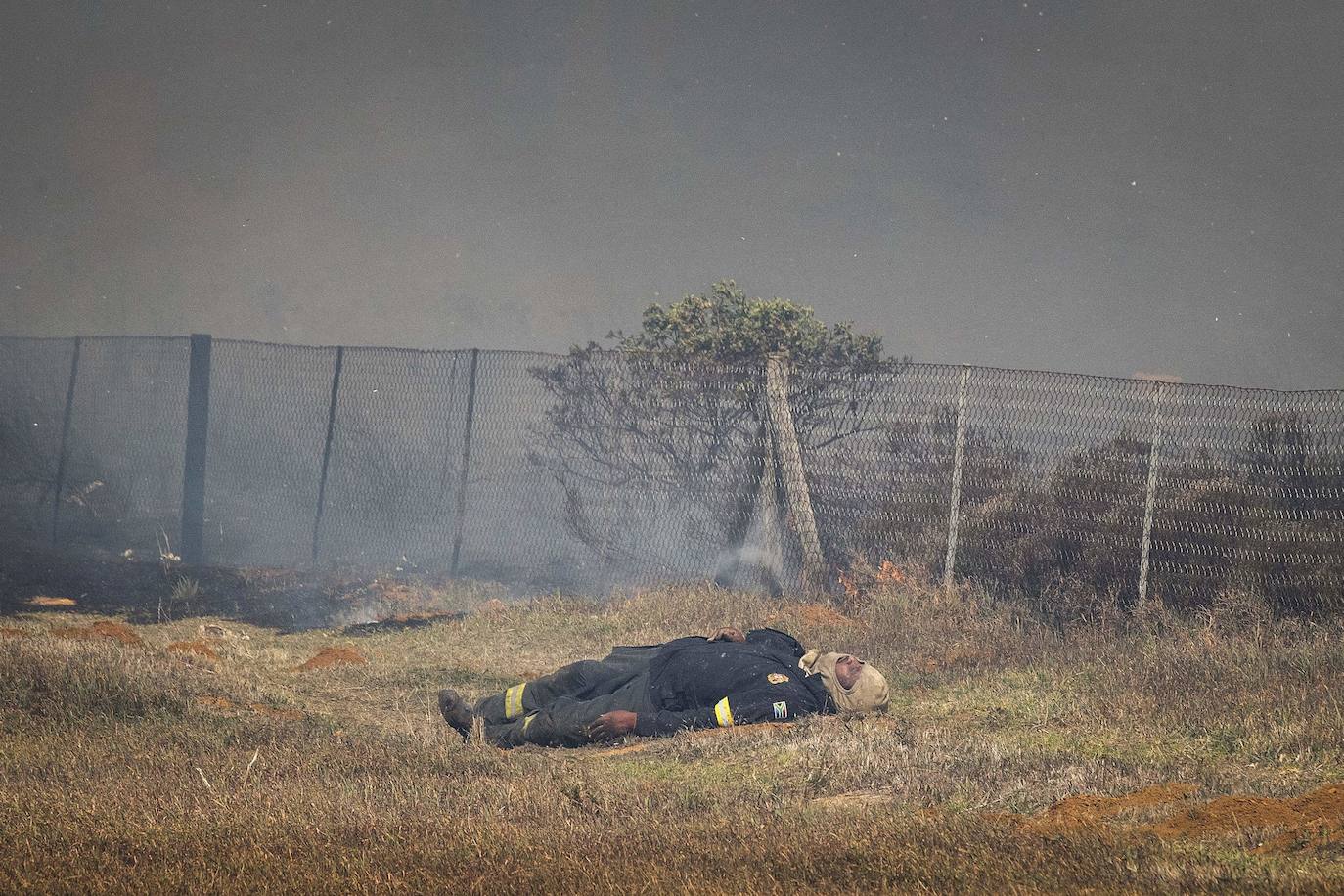 El incendio, que se originó en el Parque Nacional de Table Mountain, arrasó varios inmuebles de la Universidad, entre los que se encontraba la Biblioteca Jagger, con más de 200 años de historia. Los estudiantes y el personal universitario fueron evacuados y llevados a «lugares predeterminados». Hasta cuatro helicópteros y más de 120 bomberos se desplegaron en la montaña para intentar sofocar las llamas, informó el gestor de incendios del Parque Nacional