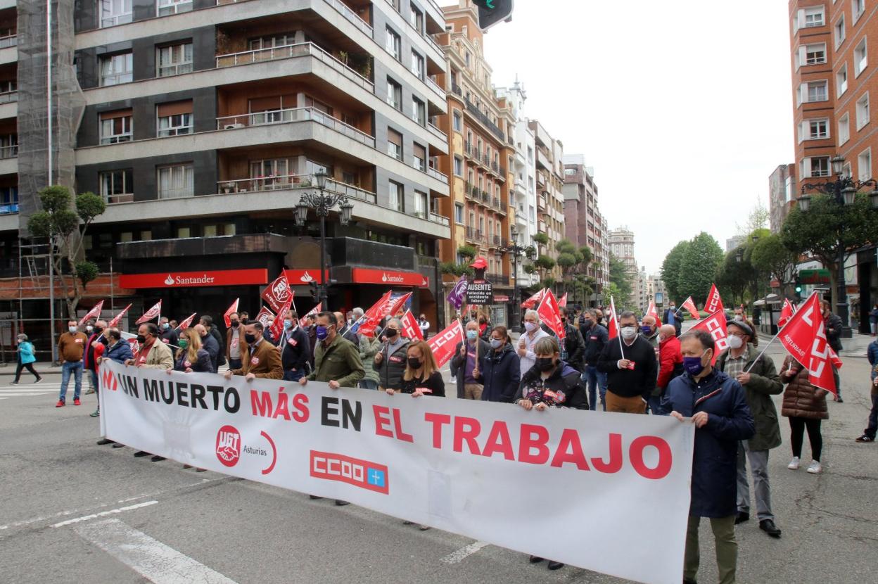 La concentración conjunta tuvo lugar en Oviedo. 