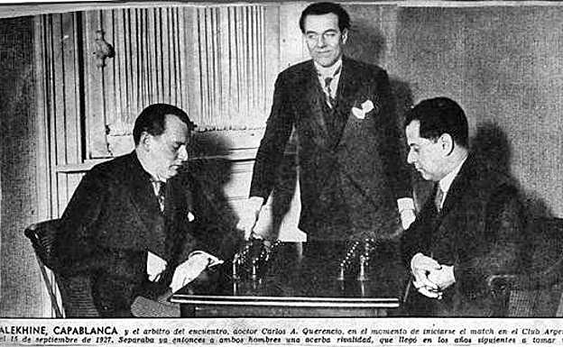 Capablanca frente a Alekhine 1927