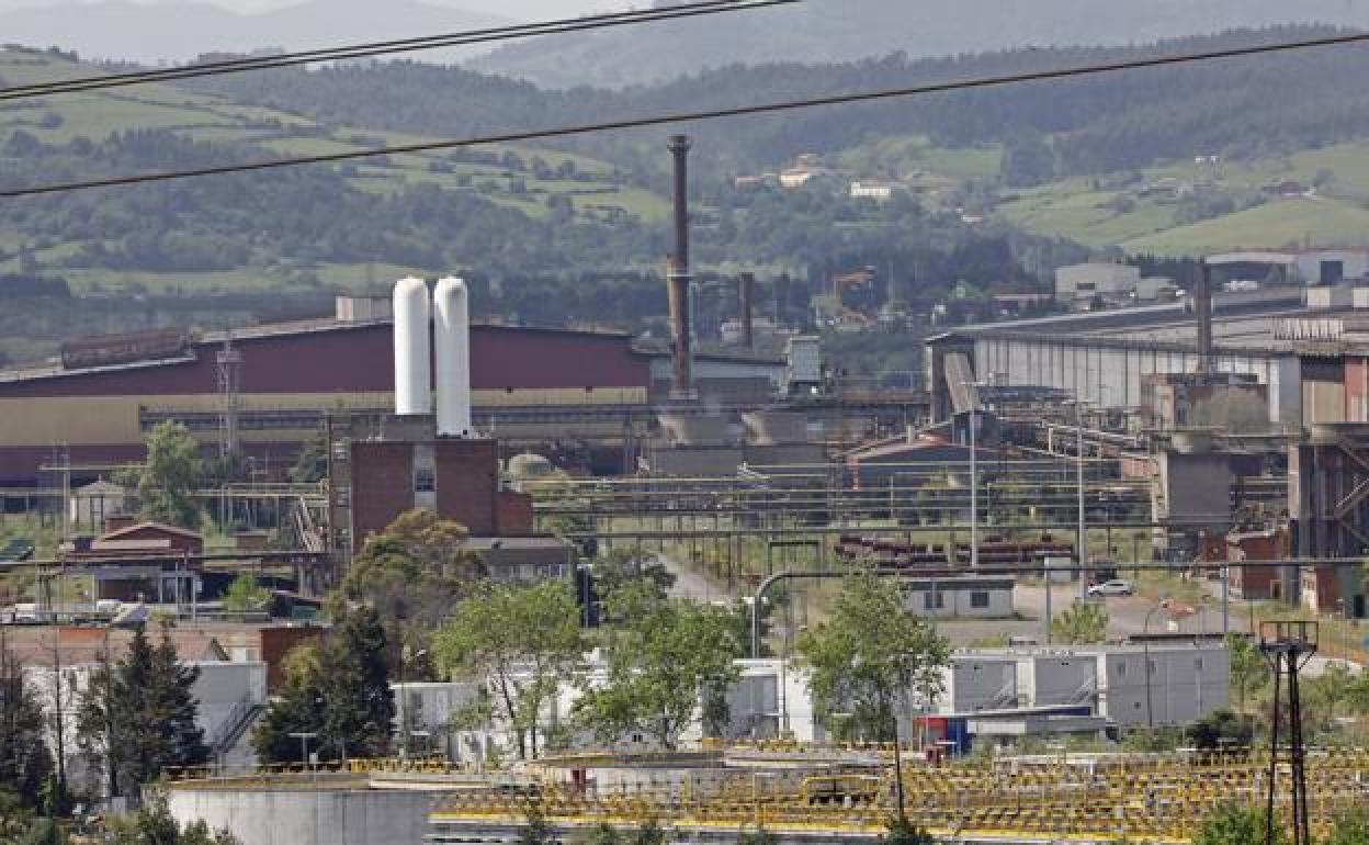 Instalaciones de Arcelor en Gijón. 