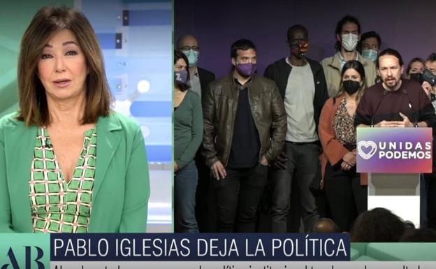 Ana Rosa se despide de Pablo Iglesias: «Cierre la puerta giratoria al salir»