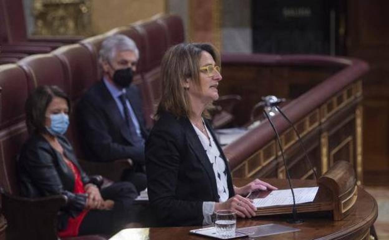 Teresa Ribera, en el Pleno del Congreso celebrado el martes 