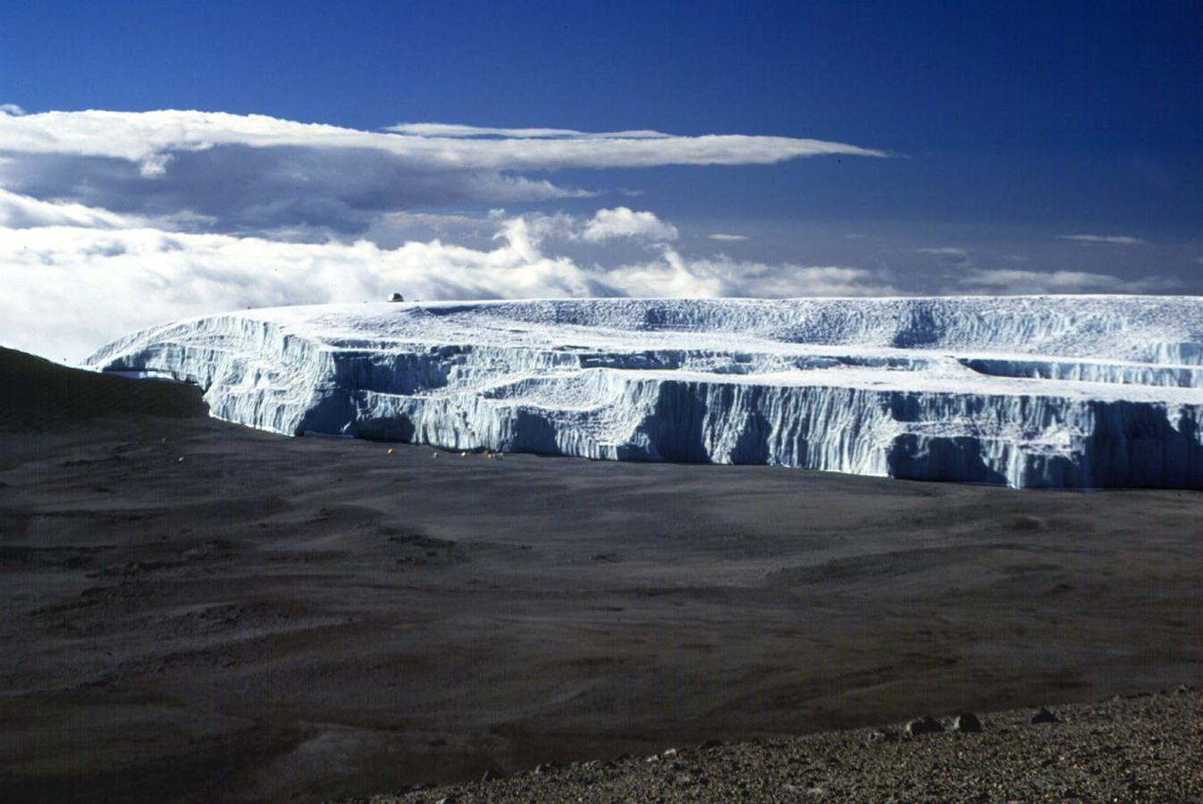 Furtwängler (África): El glaciar Furtwängler está ubicado cerca de la cima del Monte Kilimanjaro en Tanzania. Un pequeño remanente de una imponente capa de hielo que en sus buenos tiempos llegó a coronar la misma cima del Monte Kilimanjaro, pero su gran retroceso amenaza ya con hacerlo desaparecer por completo.