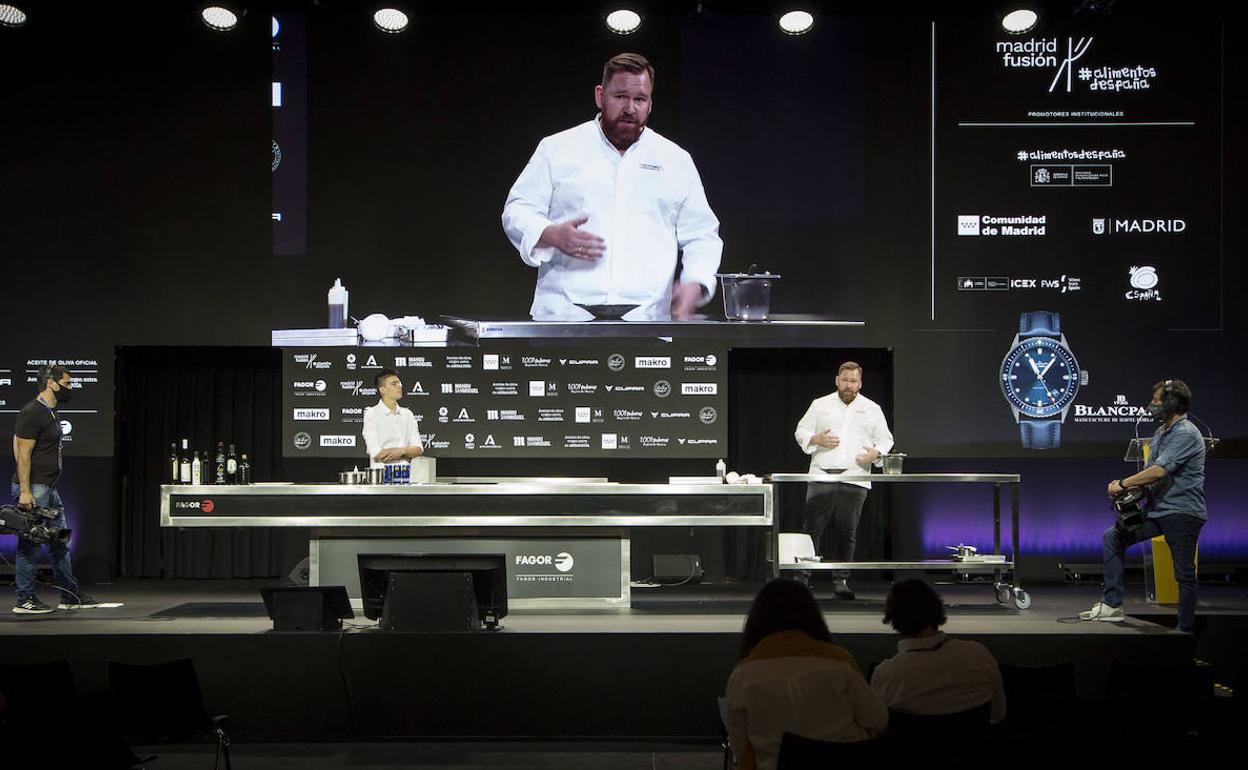 El chef alemán Björn Swanson, en Madrid Fusión.