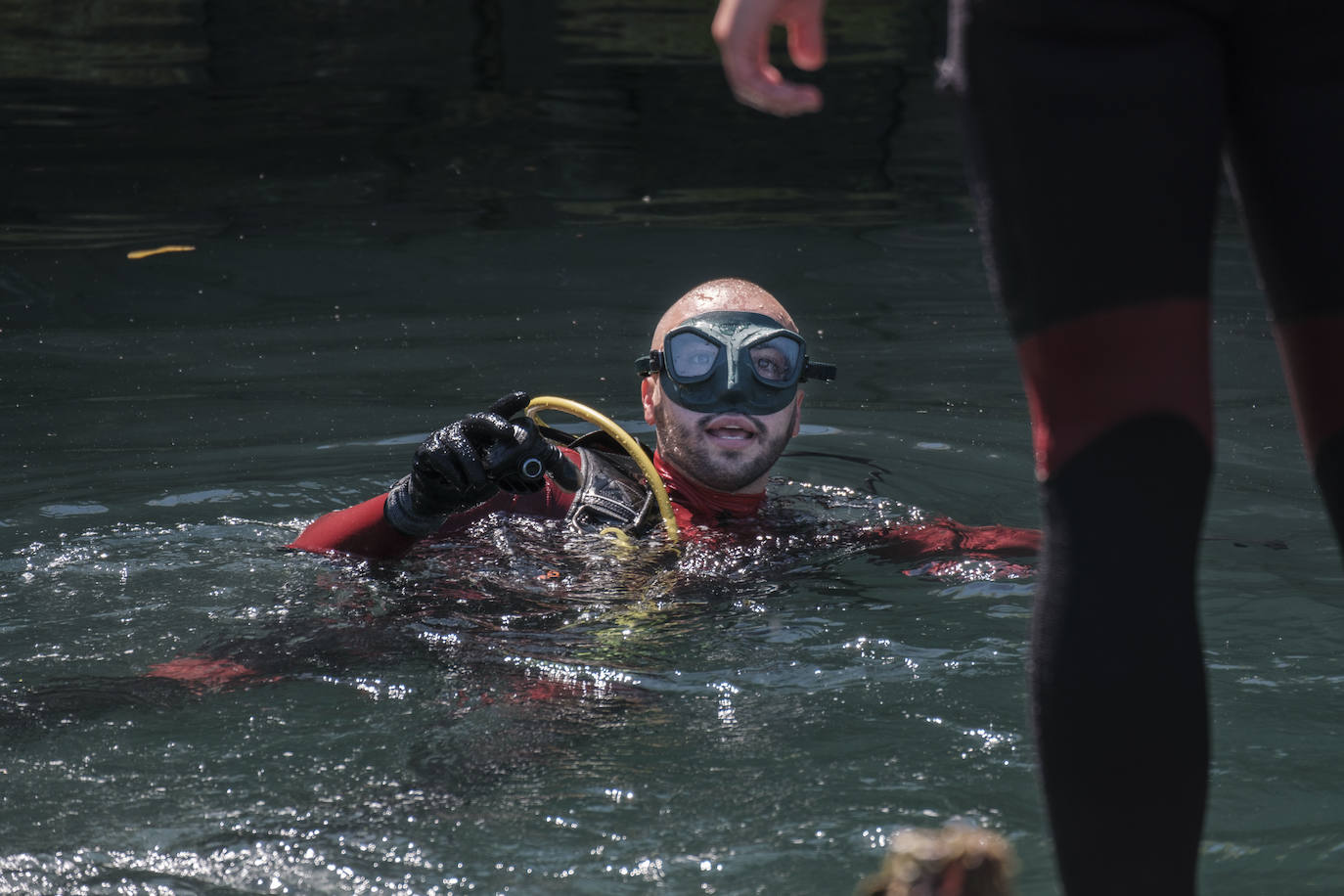 Con motivo del Día Mundial del Medioambiente, una veintena de buzos voluntarios procedió a retirar los residuos del fondo marino de la dársena interior del Puerto Deportivo de Gijón. Llegaron a sacar a tierra baterías, carros de la compra y hasta una bicicleta.