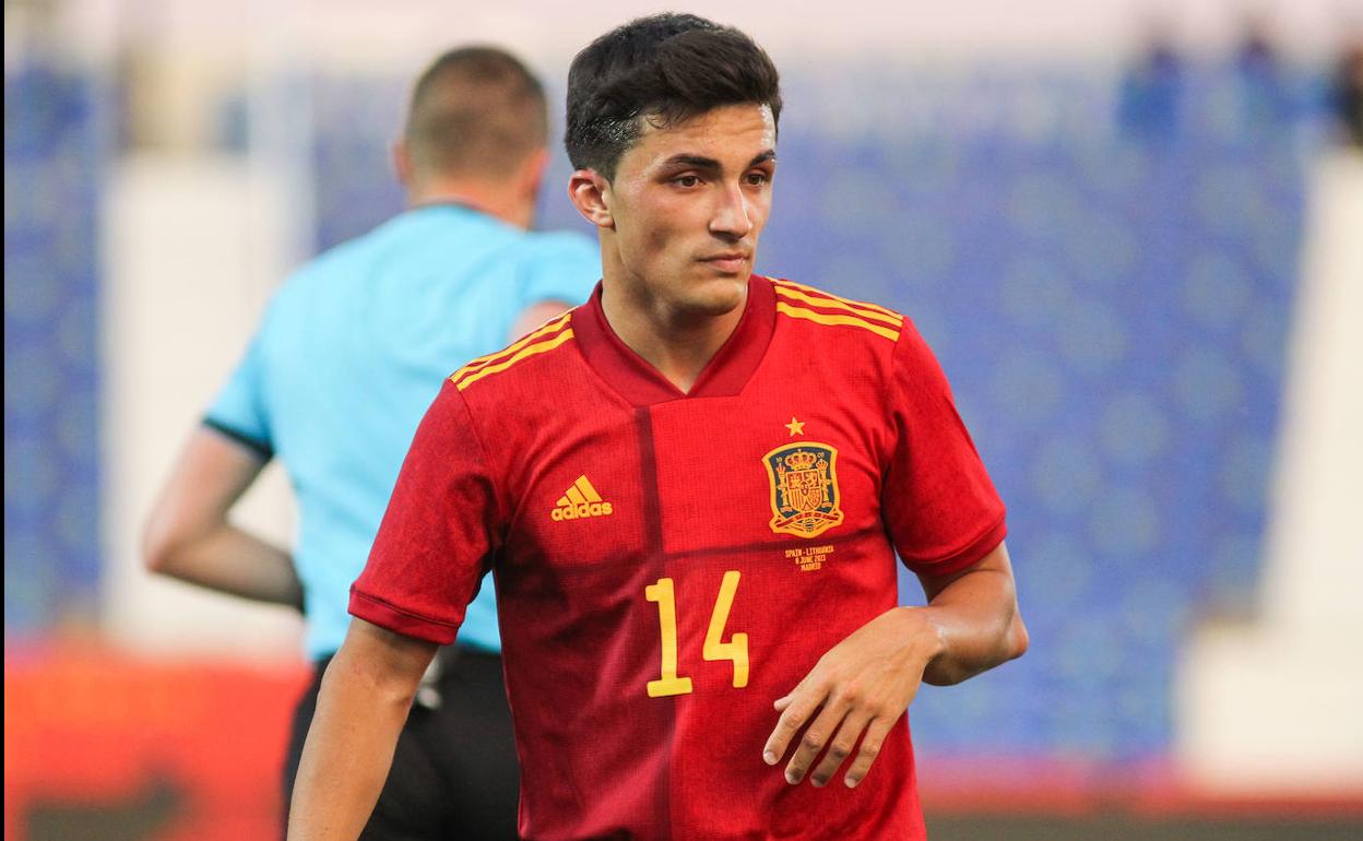 Manu García, en su último partido con la Selección.