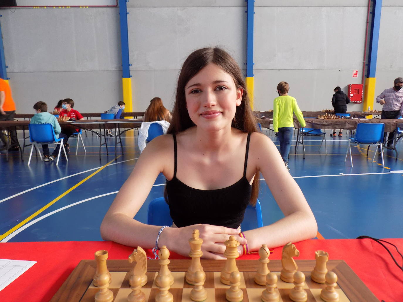 María Joglar, componente de la selección cadete asturiana. 