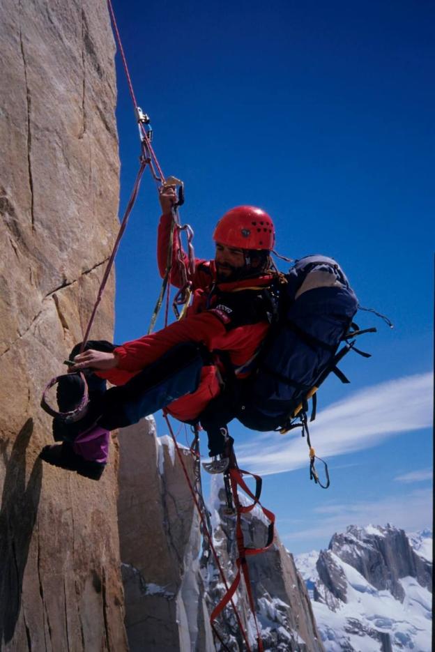Francisco Blanco en el Cerro Torre (Patagonia). 