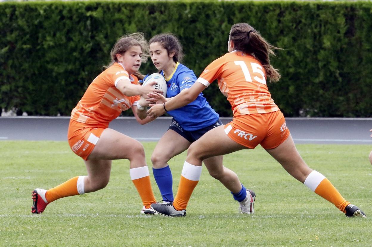 Partido entre Asturias y Valencia, ayer. 