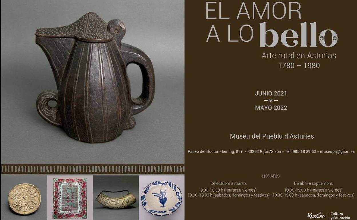Cartel de la exposición «El amor a lo bello»