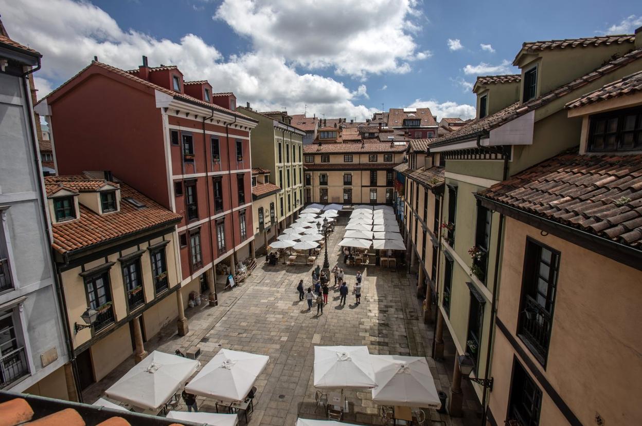 Una vista de la plaza, tal y como está hoy en día. 