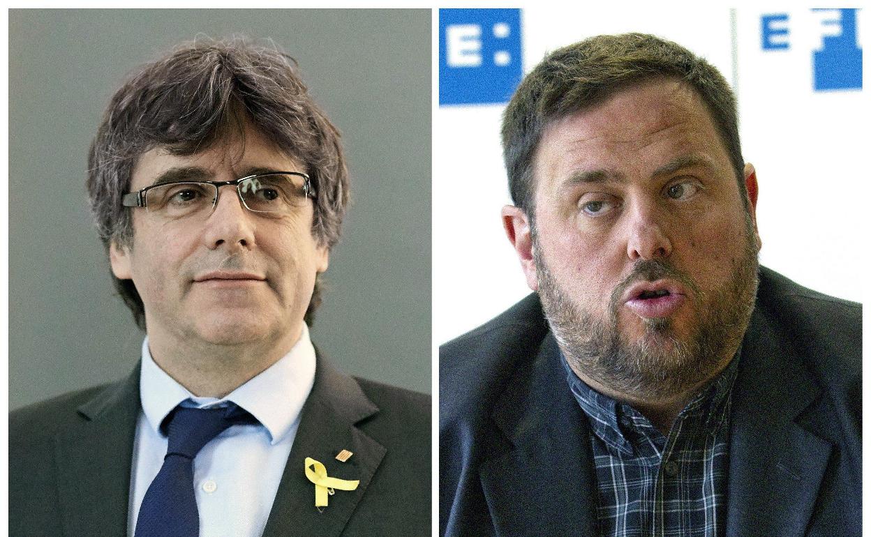 Carles Puigdemont y Oriol Junqueras.