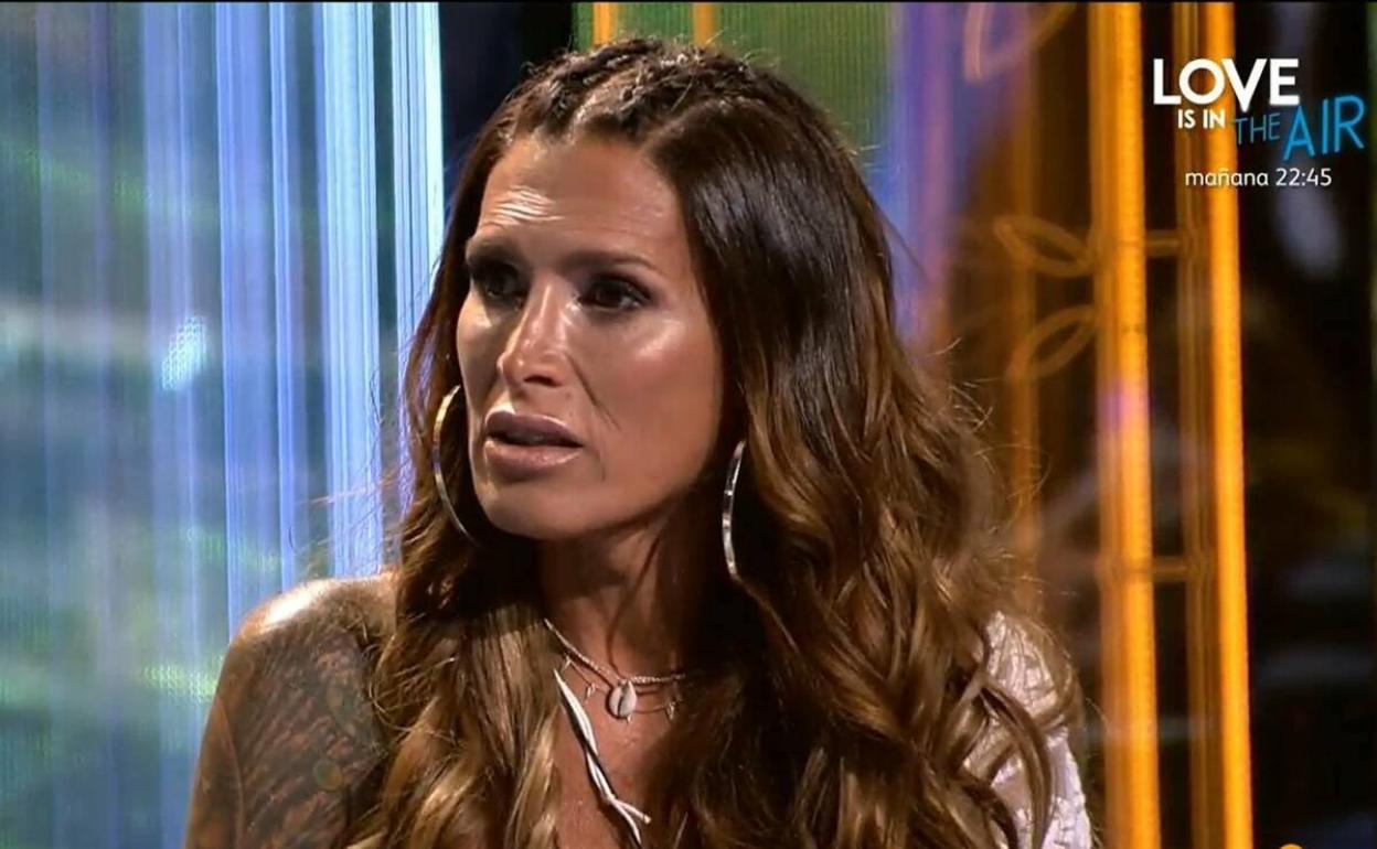 Lara Sajen, ayer en el plató de Supervivientes. 