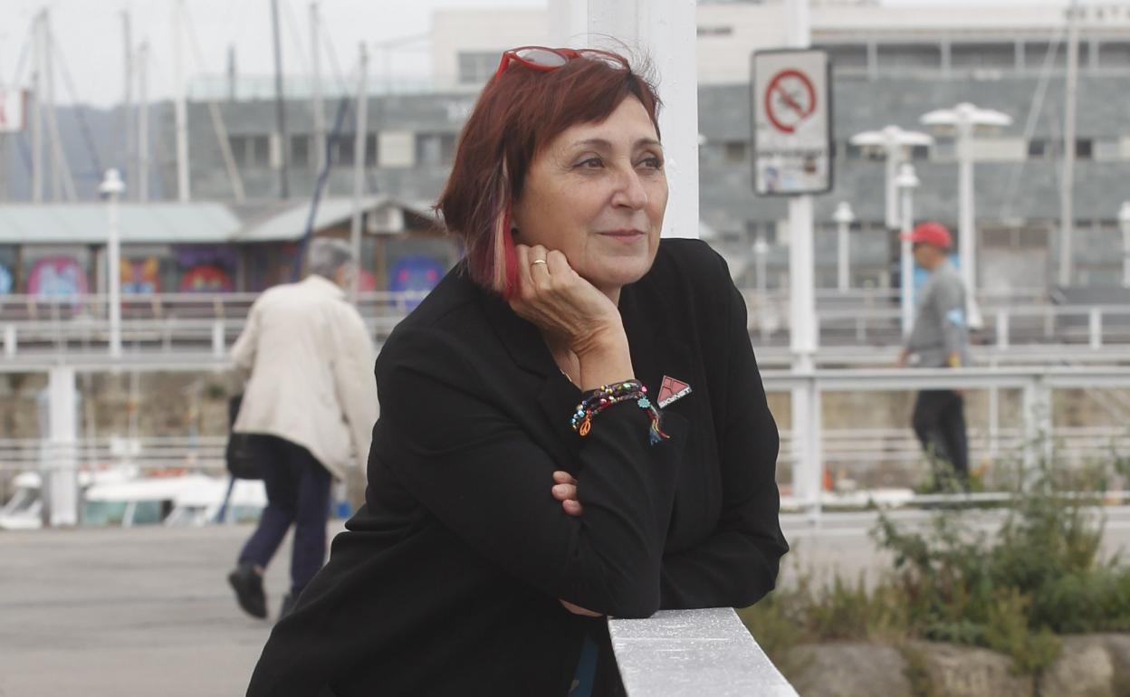 Elia Barceló, en el Puerto Deportivo de Gijón. 