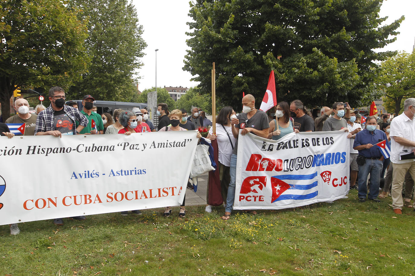 La actual crisis destada en Cuba ha llevado a colectivos de Gijón a manifestarse