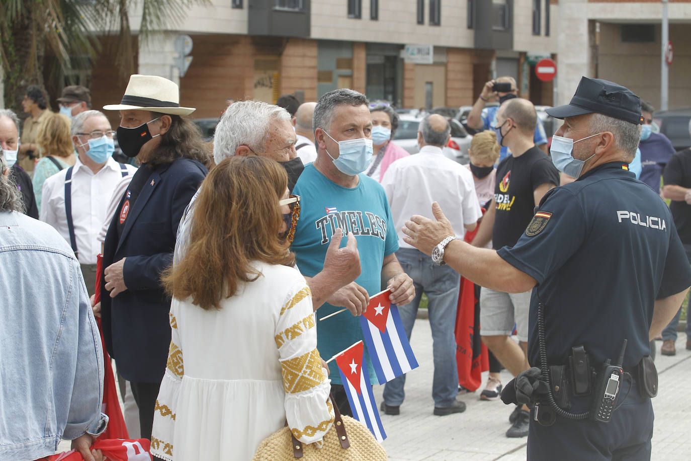 La actual crisis destada en Cuba ha llevado a colectivos de Gijón a manifestarse