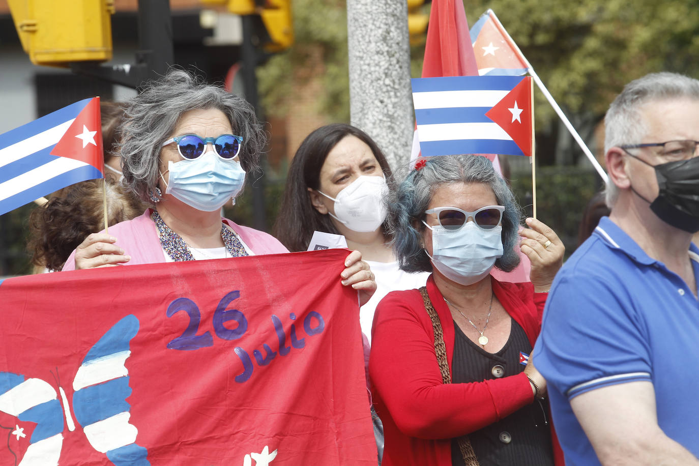 La actual crisis destada en Cuba ha llevado a colectivos de Gijón a manifestarse