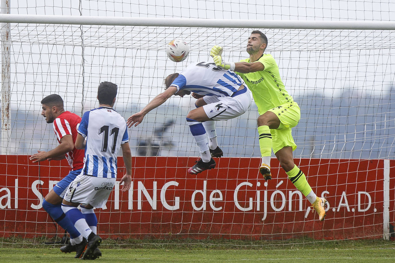 Un momento del partido disputado