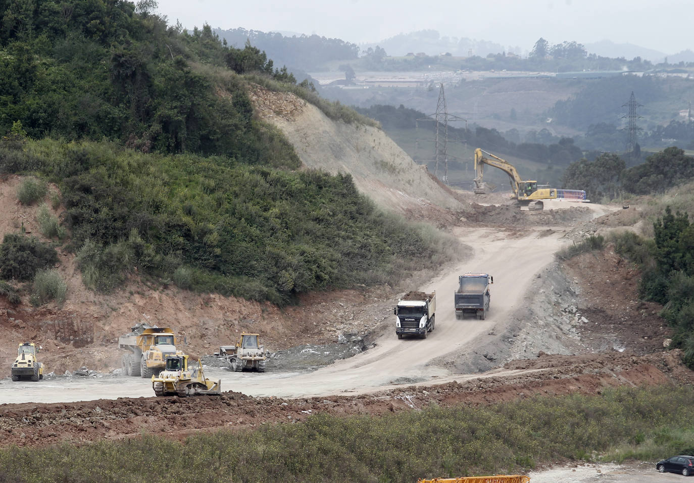 Las obras del vial de acceso a Zalia.