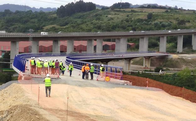 Las obras del vial de acceso a Zalia.