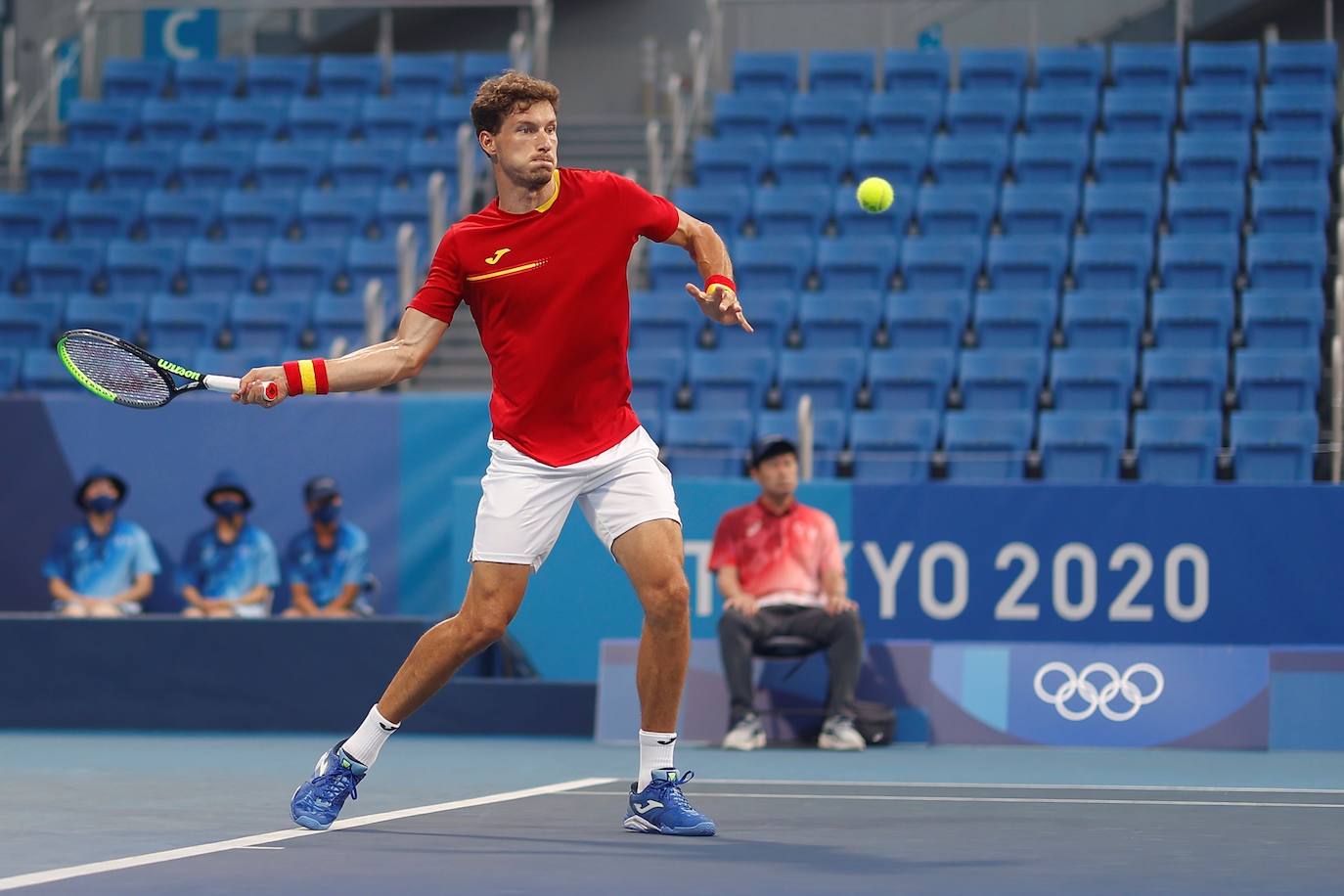 El tenista gijonés se ha clasificado para las semifinales de los Juegos Olimpicos de Tokio tras batir en dos sets al ruso Daniil Medvédev. Carreño venció por 6-2 y 7-6 (7-5) y se medirá en semifinales al Khachanov. 
