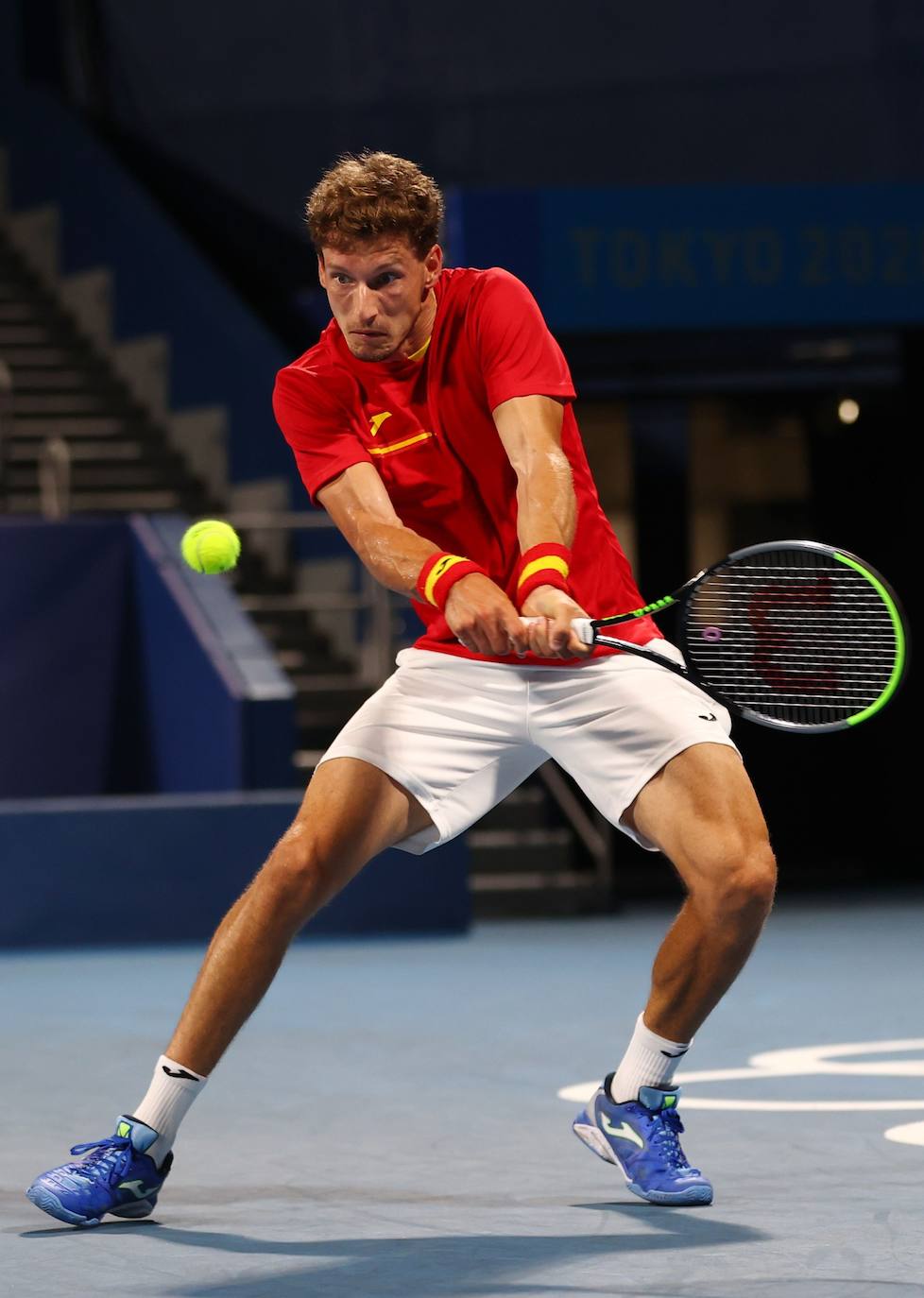 El tenista gijonés se ha clasificado para las semifinales de los Juegos Olimpicos de Tokio tras batir en dos sets al ruso Daniil Medvédev. Carreño venció por 6-2 y 7-6 (7-5) y se medirá en semifinales al Khachanov. 