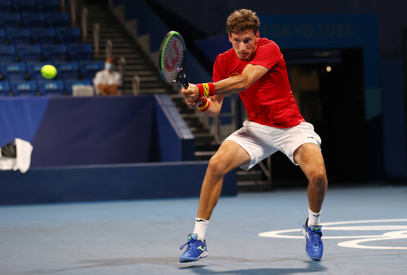 El tenista gijonés se ha clasificado para las semifinales de los Juegos Olimpicos de Tokio tras batir en dos sets al ruso Daniil Medvédev. Carreño venció por 6-2 y 7-6 (7-5) y se medirá en semifinales al Khachanov. 