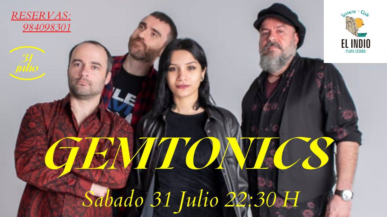 Cartel oficial del concierto del grupo 'Gemtonics'