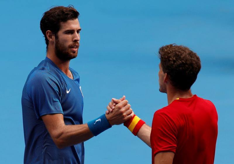 El tenista asturiano pierde ante el ruso Khachanov (6-3 y 6-3).