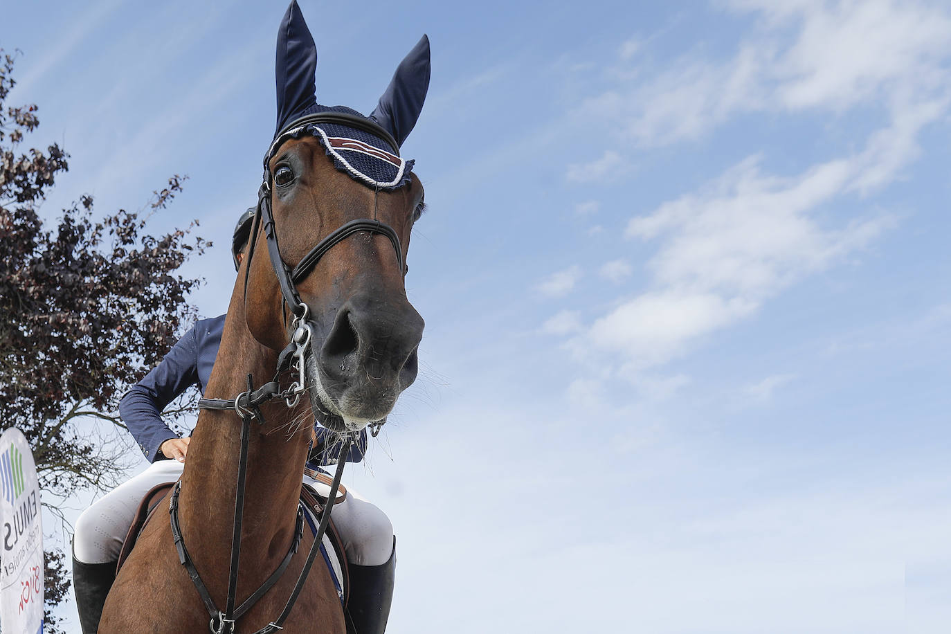 La amazona asturiana Carolina Villanueva, con 'Voice de Chenaie', ha sido la mejor del Gran Premio del primer CSN del Gijón Horse Jumping en un emocionante desempate