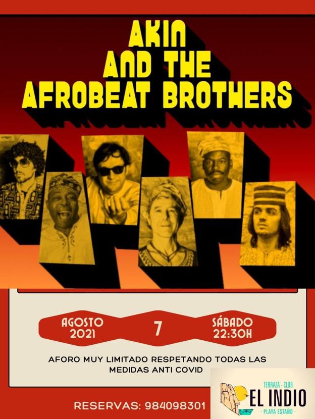 Cartel del concierto de la banda 'Akin and the Afrobeats'.