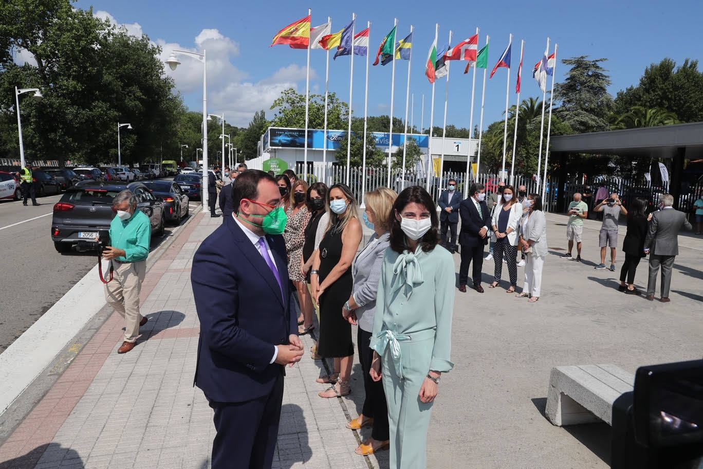 La ministra de Justicia, Pilar Llop, ha visitado el recinto de la Feria de Muestras de Asturias 2021 en su segunda jornada.
