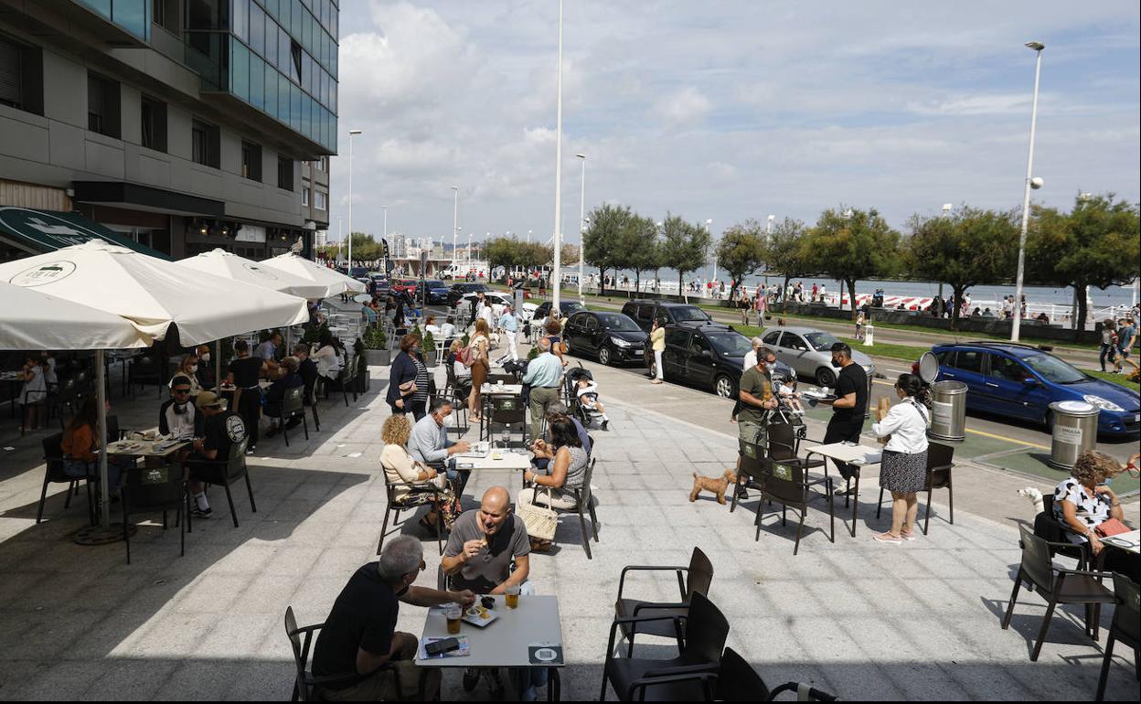 Una terraza en Gijón 