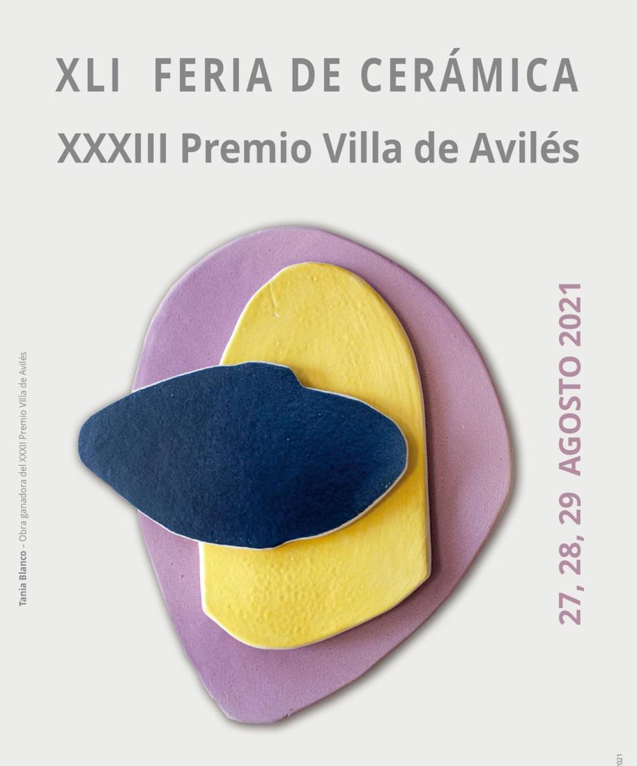 Cartel oficial de la XLI Feria de cerámica en Avilés. 