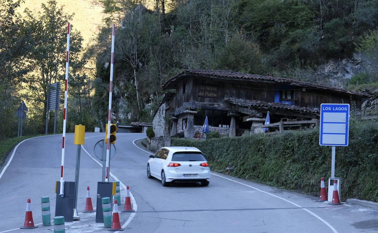 Carretera de acceso a los Lagos.