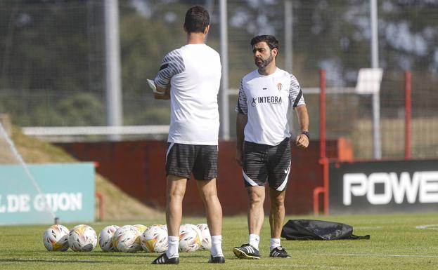 David Gallego, en un entrenamiento esta semana.