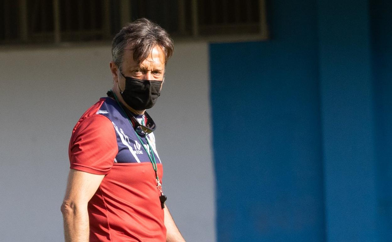 Chiqui de Paz, durante un entrenamiento en el Suárez Puerta. 