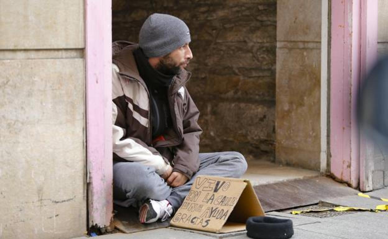 Asturias, pobreza en el centro de Gijón.
