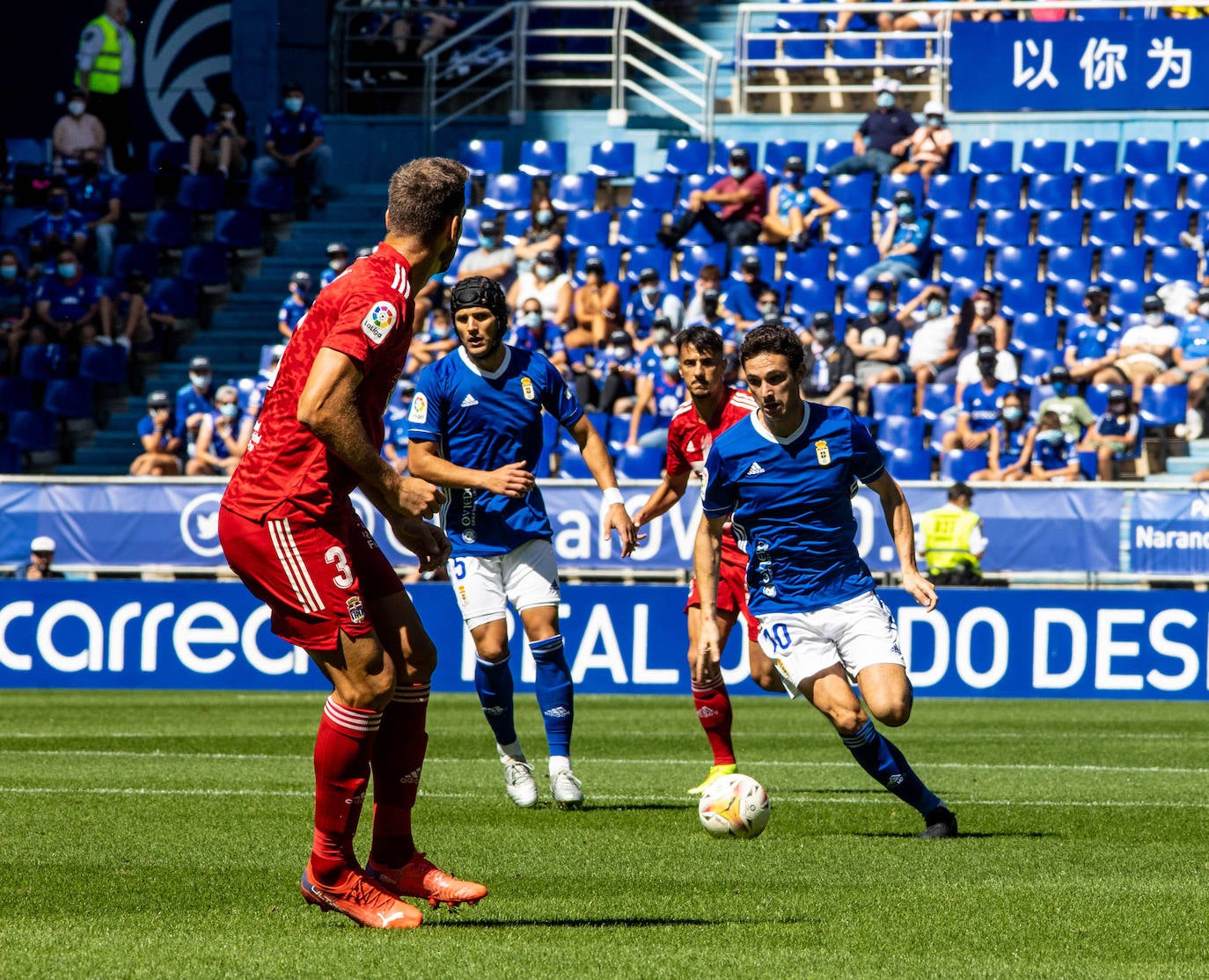 Un momento del partido disputado en el Carlos Tartiere